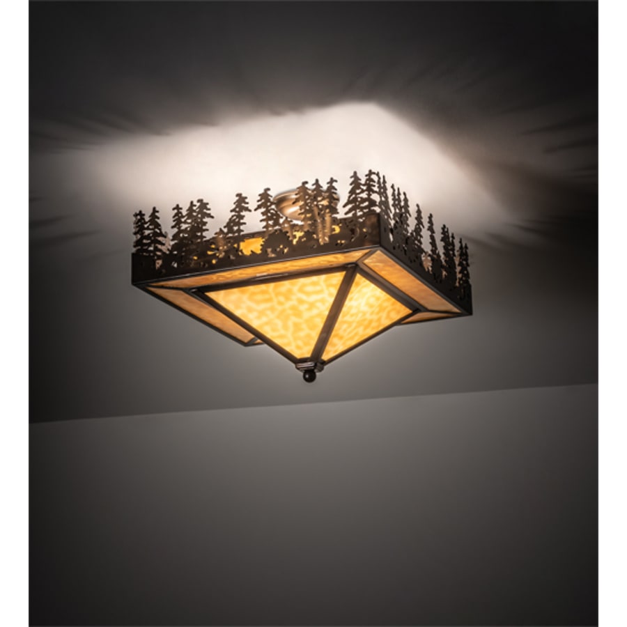 Meyda Tiffany Pine Lake 2 Light 27" Wide Semi-Flush Ceiling Fixture