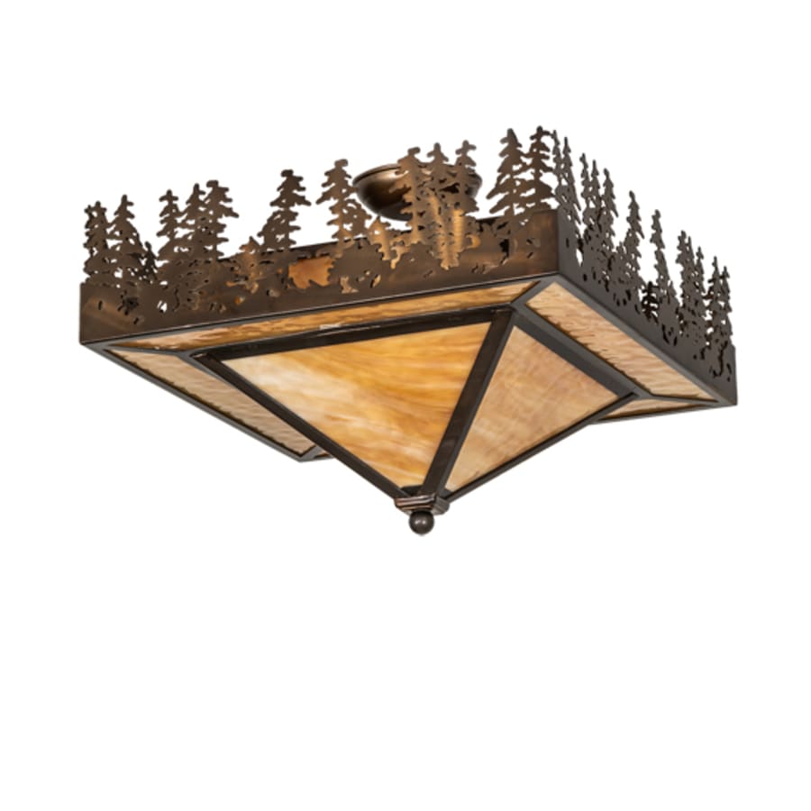 Meyda Tiffany Pine Lake 2 Light 27" Wide Semi-Flush Ceiling Fixture