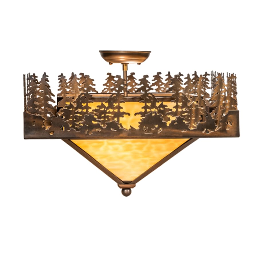 Meyda Tiffany Pine Lake 2 Light 27" Wide Semi-Flush Ceiling Fixture
