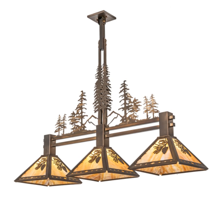 Meyda Tiffany 3 Light 45" Wide Linear Pendant