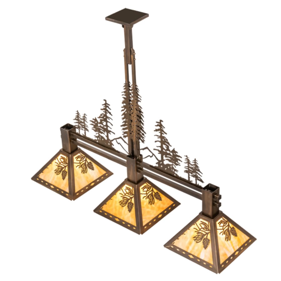 Meyda Tiffany 3 Light 45" Wide Linear Pendant