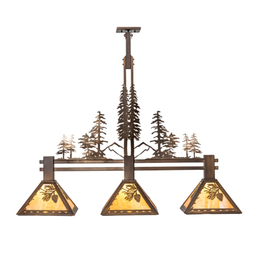 Meyda Tiffany 3 Light 45" Wide Linear Pendant