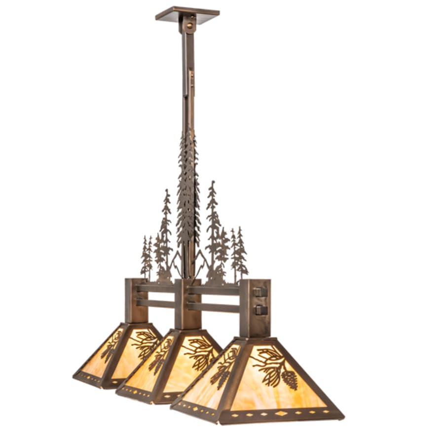 Meyda Tiffany 3 Light 45" Wide Linear Pendant