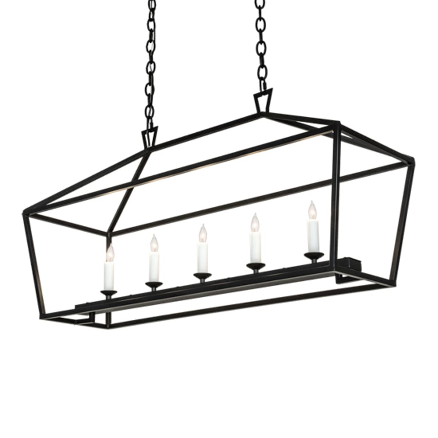 Meyda Tiffany 5 Light 41" Wide Taper Candle Linear Pendant
