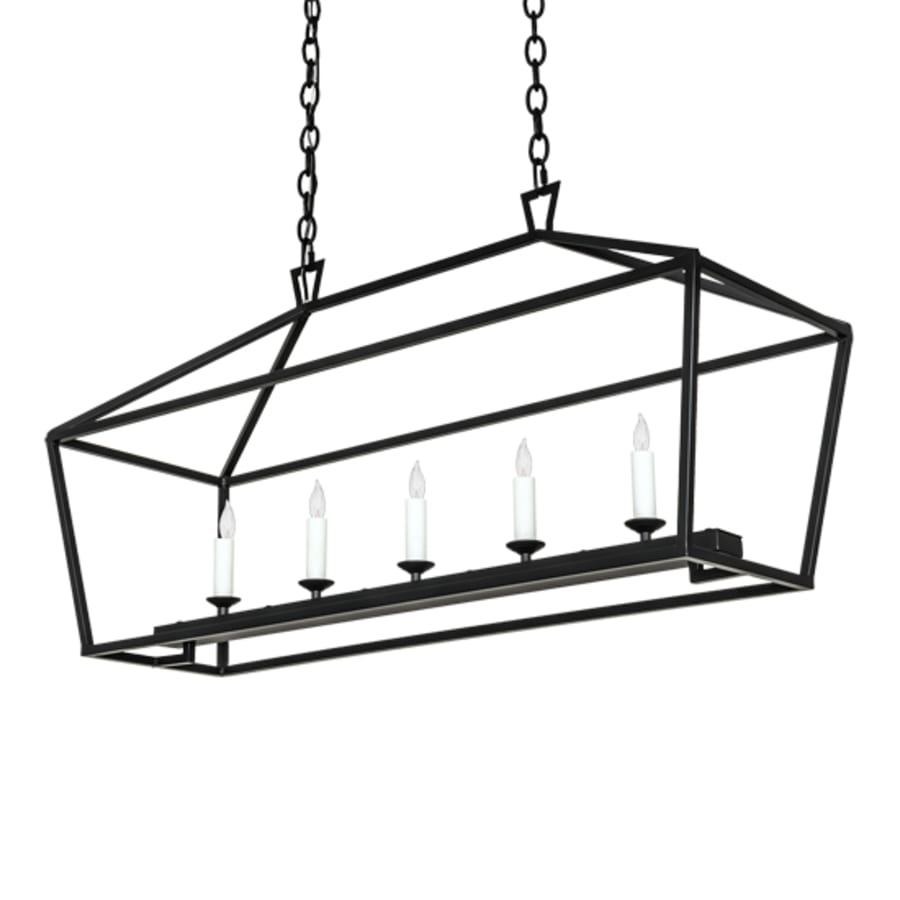 Meyda Tiffany 5 Light 41" Wide Taper Candle Linear Pendant