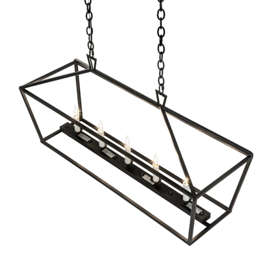 Meyda Tiffany 5 Light 41" Wide Taper Candle Linear Pendant