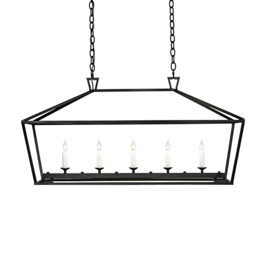 Meyda Tiffany 5 Light 41" Wide Taper Candle Linear Pendant