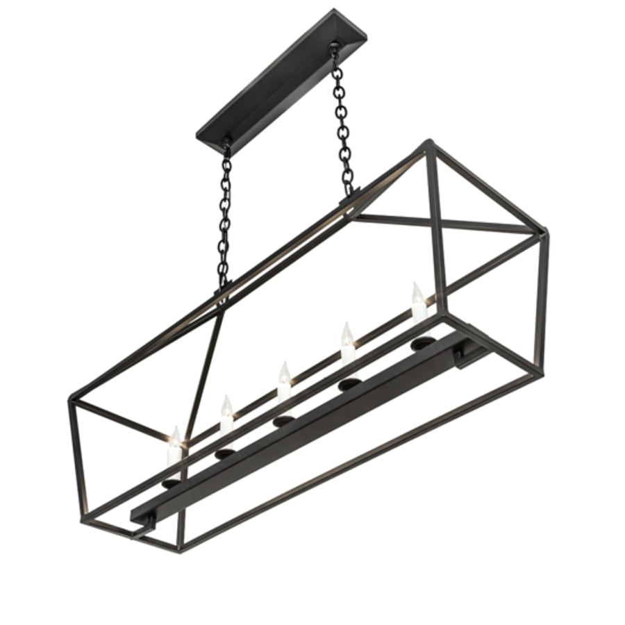 Meyda Tiffany 5 Light 41" Wide Taper Candle Linear Pendant