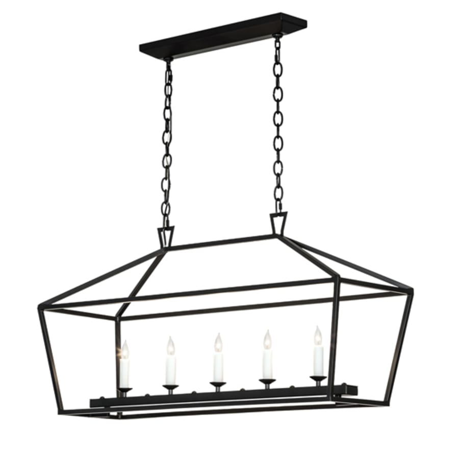 Meyda Tiffany 5 Light 41" Wide Taper Candle Linear Pendant