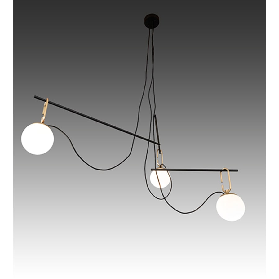 Meyda Tiffany 3 Light 64" Wide Suspension Pendant