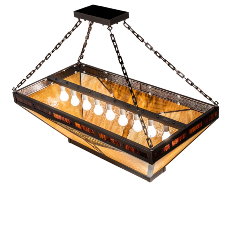 Meyda Tiffany Nuevo Mission 9 Light 48" Wide Semi-Flush Linear Ceiling Fixture