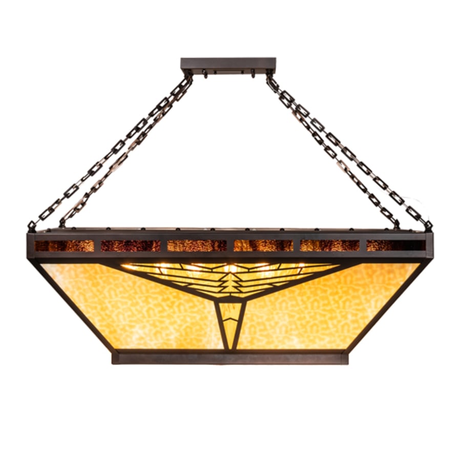 Meyda Tiffany Nuevo Mission 9 Light 48" Wide Semi-Flush Linear Ceiling Fixture