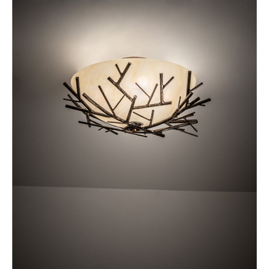 Meyda Tiffany Branches 4 Light 23" Wide Semi-Flush Bowl Ceiling Fixture