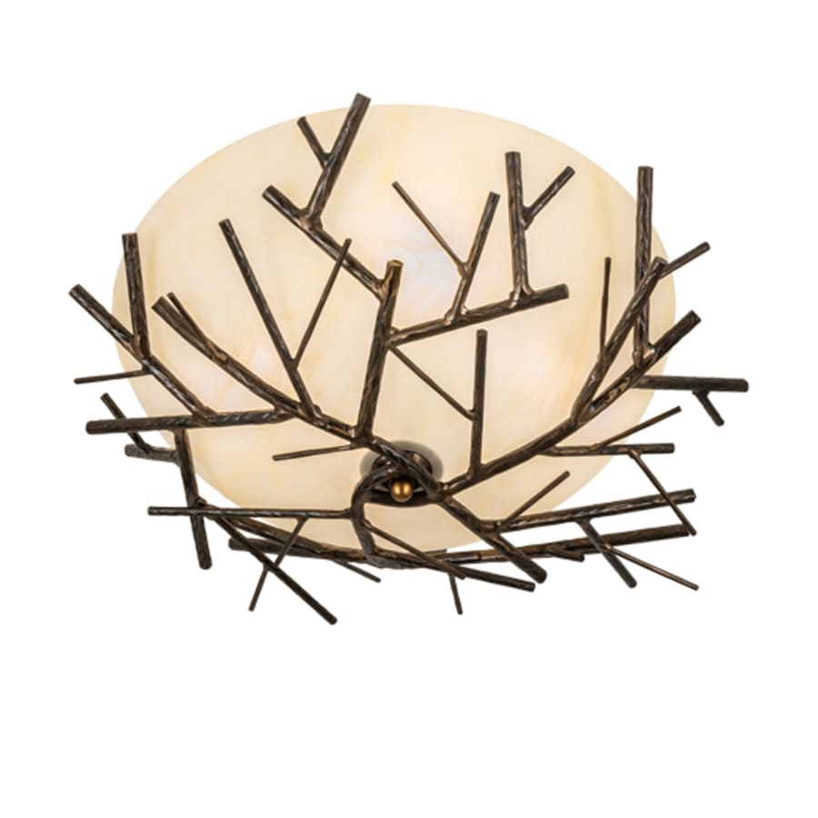 Meyda Tiffany Branches 4 Light 23" Wide Semi-Flush Bowl Ceiling Fixture