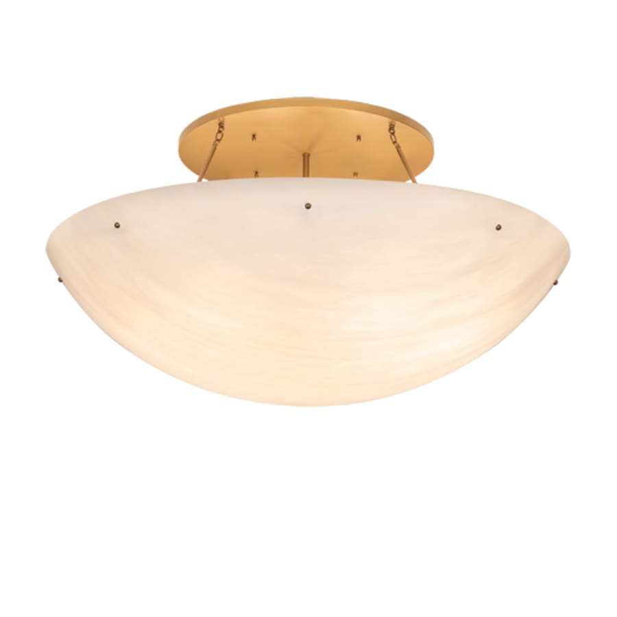 Meyda Tiffany Artesia 12 Light 60" Wide Semi-Flush Bowl Ceiling Fixture - Gold Metallic Finish
