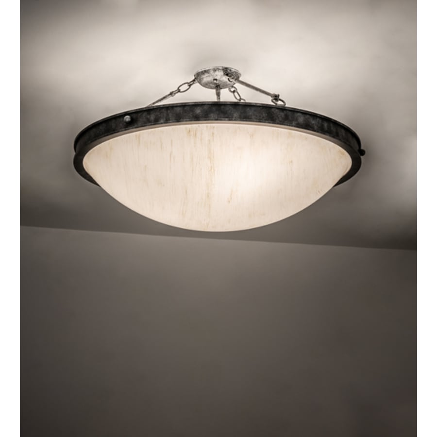 Meyda Tiffany Dionne 3 Light 31" Wide Semi-Flush Bowl Ceiling Fixture