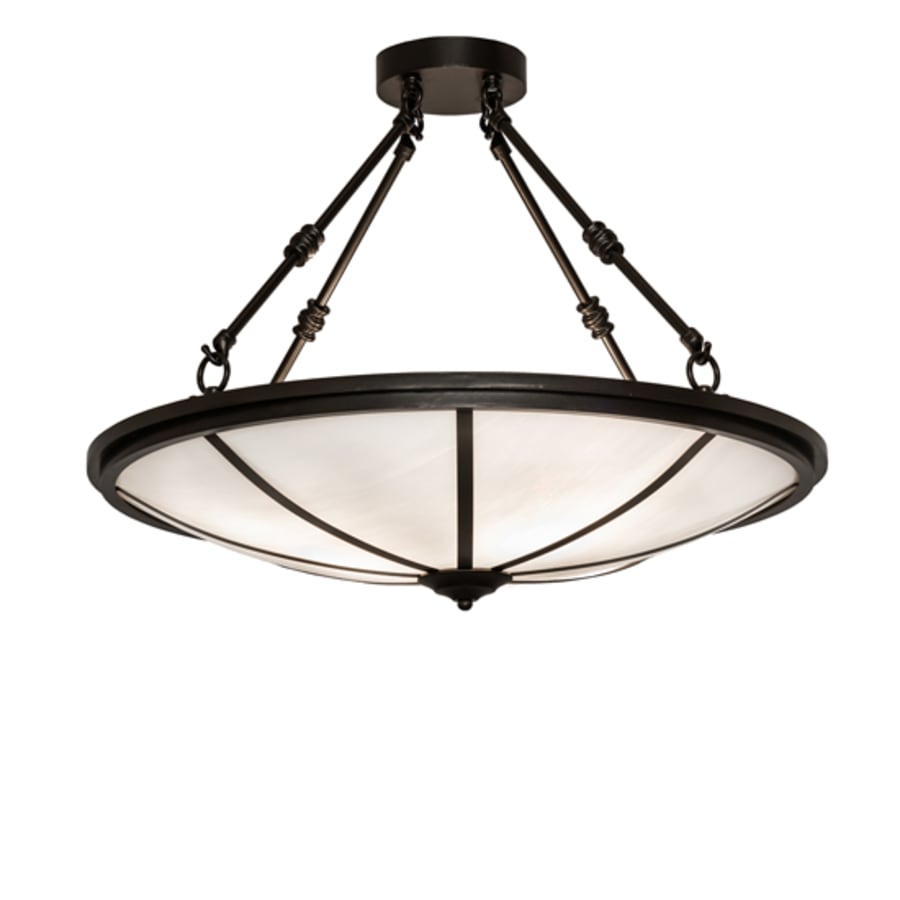 Meyda Tiffany Commerce 3 Light 24" Wide Semi-Flush Bowl Ceiling Fixture