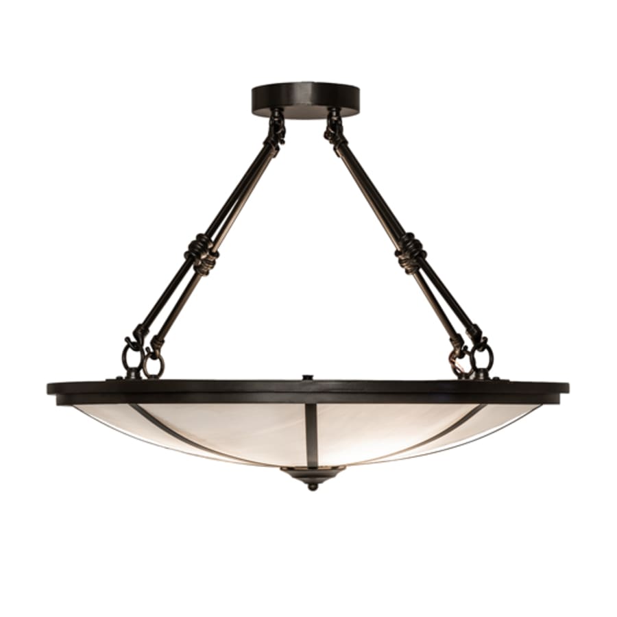 Meyda Tiffany Commerce 3 Light 24" Wide Semi-Flush Bowl Ceiling Fixture