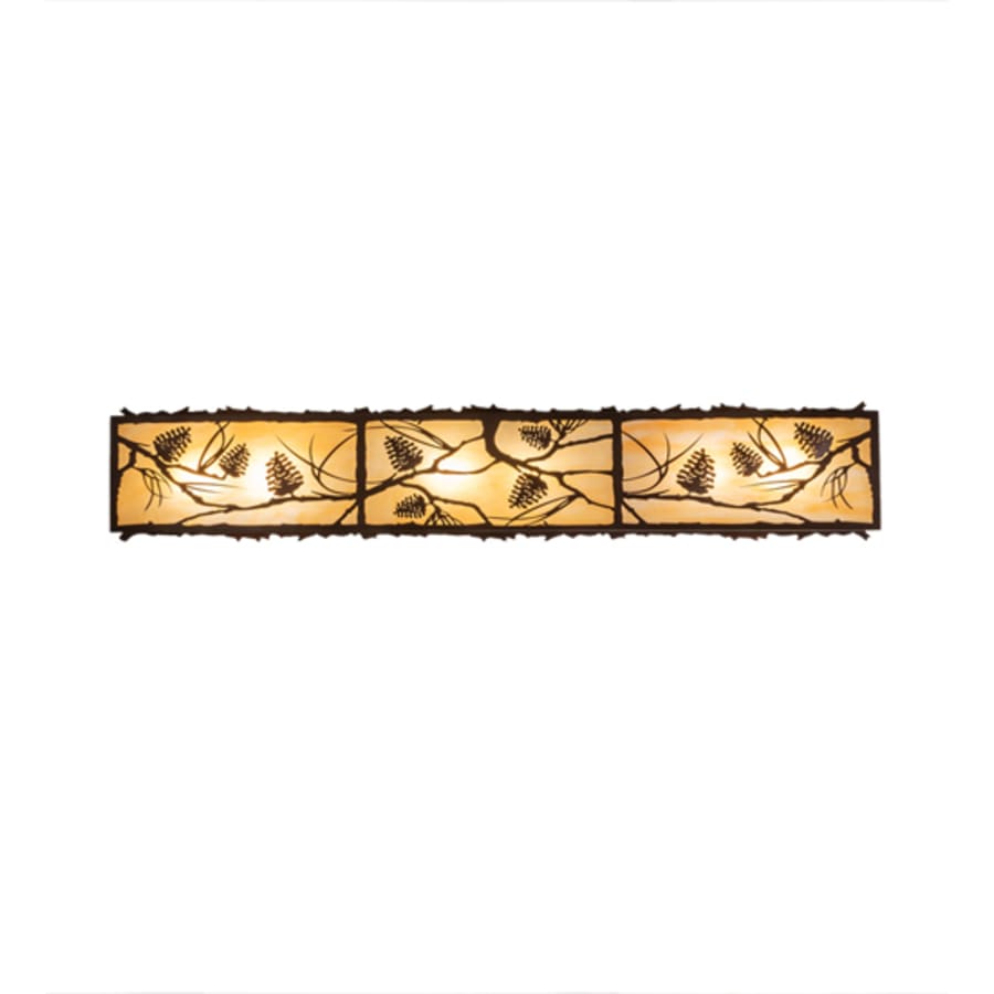 Meyda Tiffany Whispering Pines 6 Light 63" Wide Flush Mount Ceiling Fixture