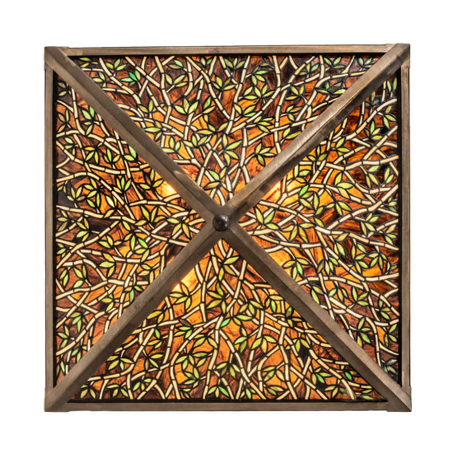 Meyda Tiffany Bamboo 4 Light 33" Wide Semi-Flush Ceiling Fixture