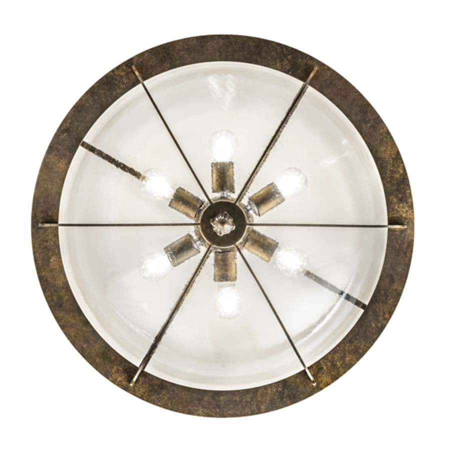 Meyda Tiffany Dominga 6 Light 30" Wide Flush Mount Bowl Ceiling Fixture - Dark Smoke Finish