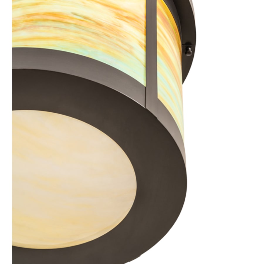 Meyda Tiffany Arts and Crafts 4 Light 20" Wide Semi-Flush Ceiling Fixture