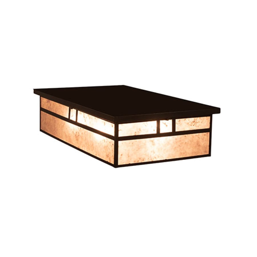 Meyda Tiffany Hyde Park Double Bar Mission 4 Light 36" Wide Flush Mount Ceiling Fixture