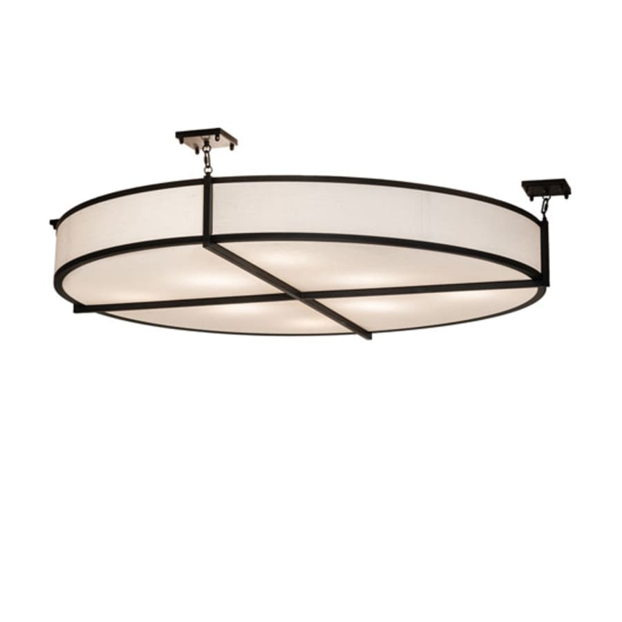 Meyda Tiffany Cilindro Structure 8 Light 60" Wide Semi-Flush Drum Ceiling Fixture