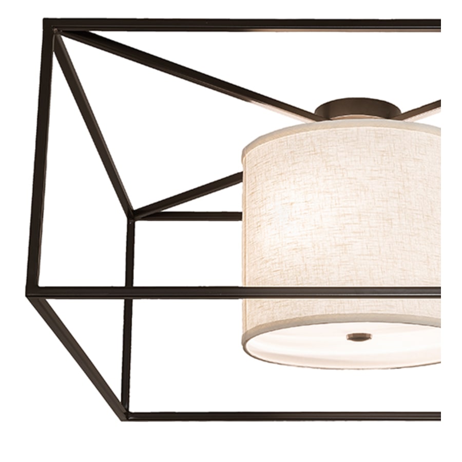 Meyda Tiffany Kitzi 2 Light 43" Wide Semi-Flush Square Ceiling Fixture