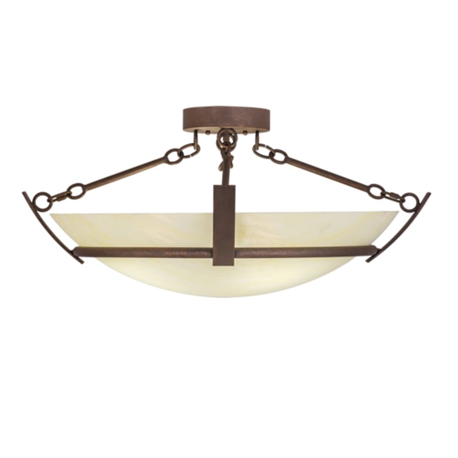 Meyda Tiffany Covina 4 Light 30" Wide Semi-Flush Bowl Ceiling Fixture