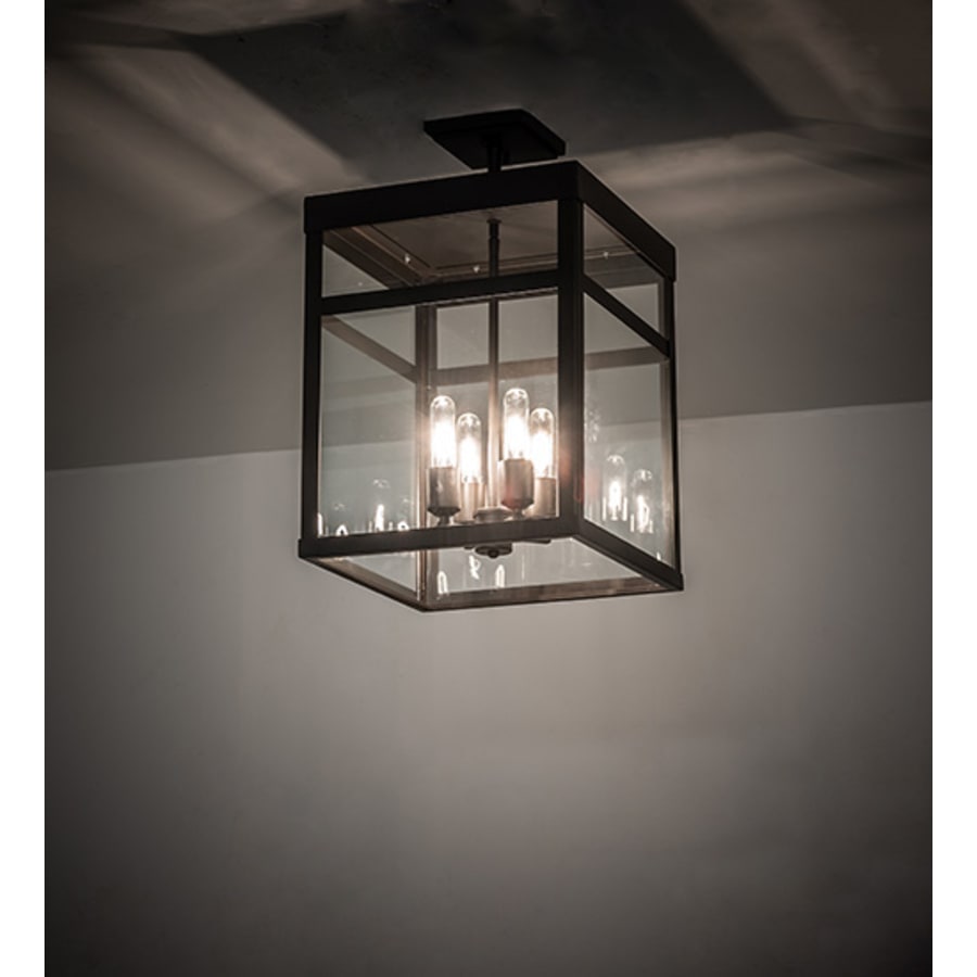Meyda Tiffany Quadrato 4 Light 21" Wide Semi-Flush Ceiling Fixture