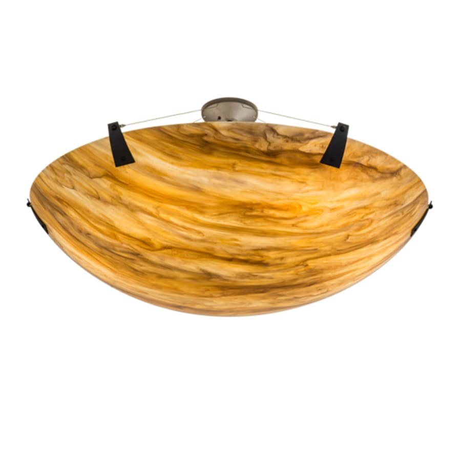 Meyda Tiffany Araneta 6 Light 49" Wide Semi-Flush Bowl Ceiling Fixture - Oil Rubbed Bronze Finish - Medium Bulb Base