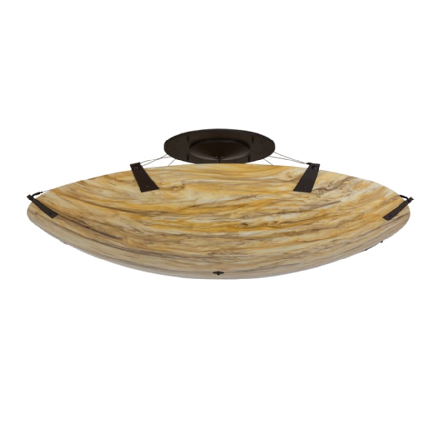 Meyda Tiffany Araneta 14 Light 72" Wide Semi-Flush Bowl Ceiling Fixture - Oil Rubbed Bronze Finish - Medium Bulb Base