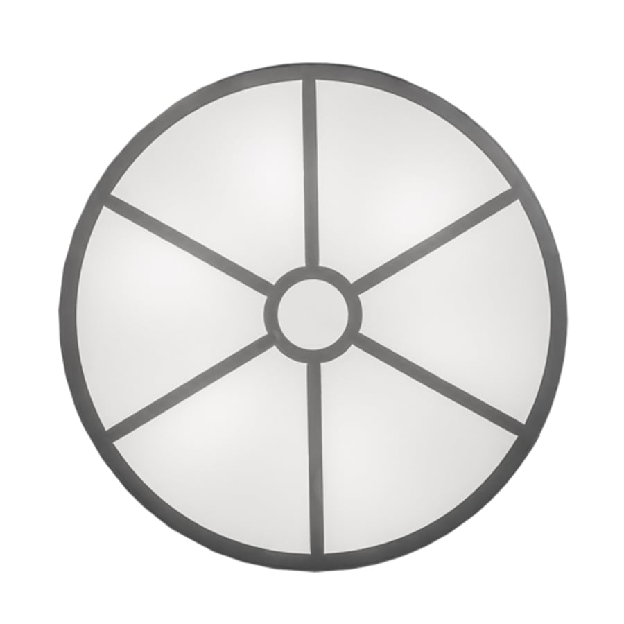 Meyda Tiffany Cilindro 6 Light 36" Wide Semi-Flush Drum Ceiling Fixture - Chrome Finish - Medium Bulb Base