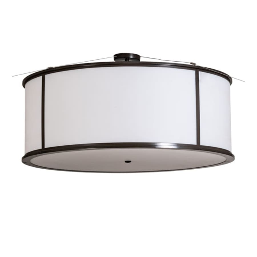 Meyda Tiffany Arcas 8 Light 48" Wide Semi-Flush Drum Ceiling Fixture - Timeless Bronze Finish - Medium Bulb Base