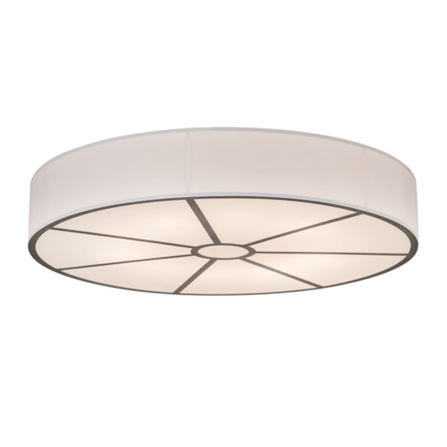 Meyda Tiffany Cilindro 10 Light 60" Wide Semi-Flush Drum Ceiling Fixture - Nickel Finish - Medium Bulb Base