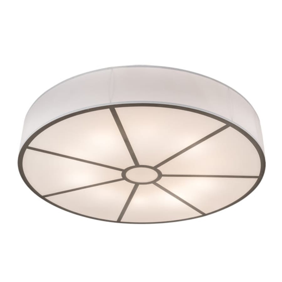 Meyda Tiffany Cilindro 10 Light 60" Wide Semi-Flush Drum Ceiling Fixture - Nickel Finish - Medium Bulb Base