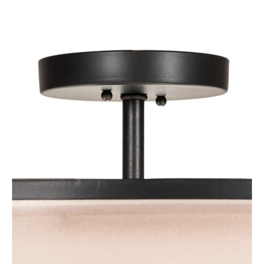 Meyda Tiffany Cilindro 3 Light 30" Wide Semi-Flush Drum Ceiling Fixture - Flat Black Finish - Medium Bulb Base