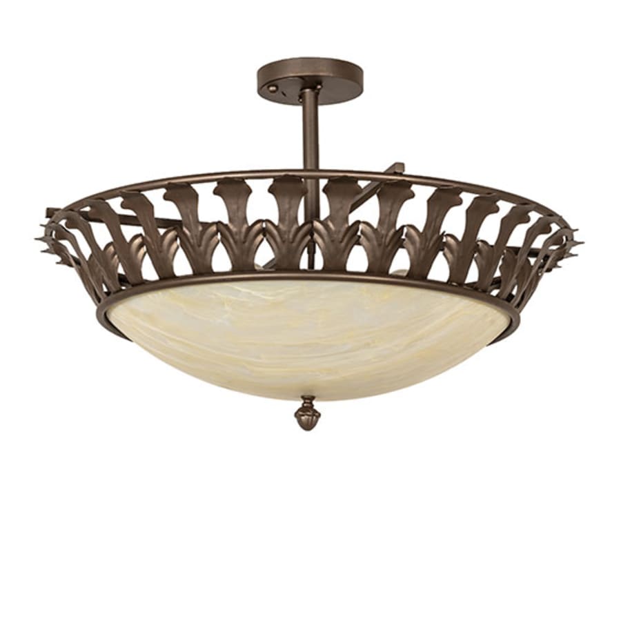 Meyda Tiffany Hampton 4 Light 30" Wide Semi-Flush Bowl Ceiling Fixture - Tyler Bronze Finish