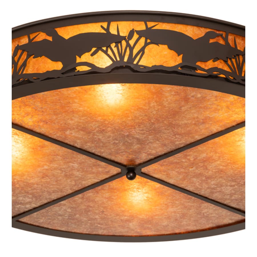 Meyda Tiffany Ducks in Flight 4 Light 40" Wide Semi-Flush Drum Ceiling Fixture