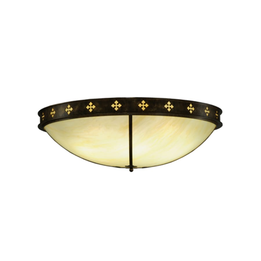 Meyda Tiffany Byzantine 6 Light 46" Wide Flush Mount Bowl Ceiling Fixture