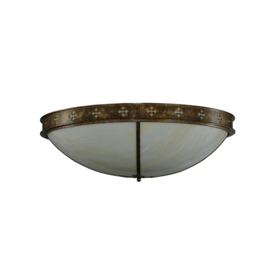 Meyda Tiffany Byzantine 6 Light 46" Wide Flush Mount Bowl Ceiling Fixture