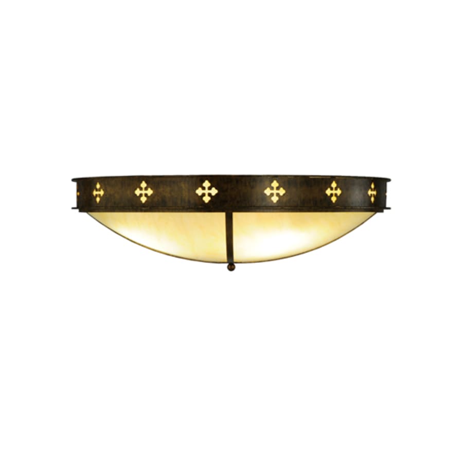 Meyda Tiffany Byzantine 4 Light 36" Wide Flush Mount Bowl Ceiling Fixture