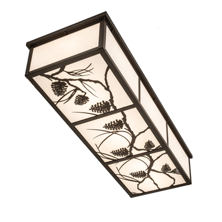 Meyda Tiffany Mountain Pine 6 Light 50" Wide Flush Mount Ceiling Fixture