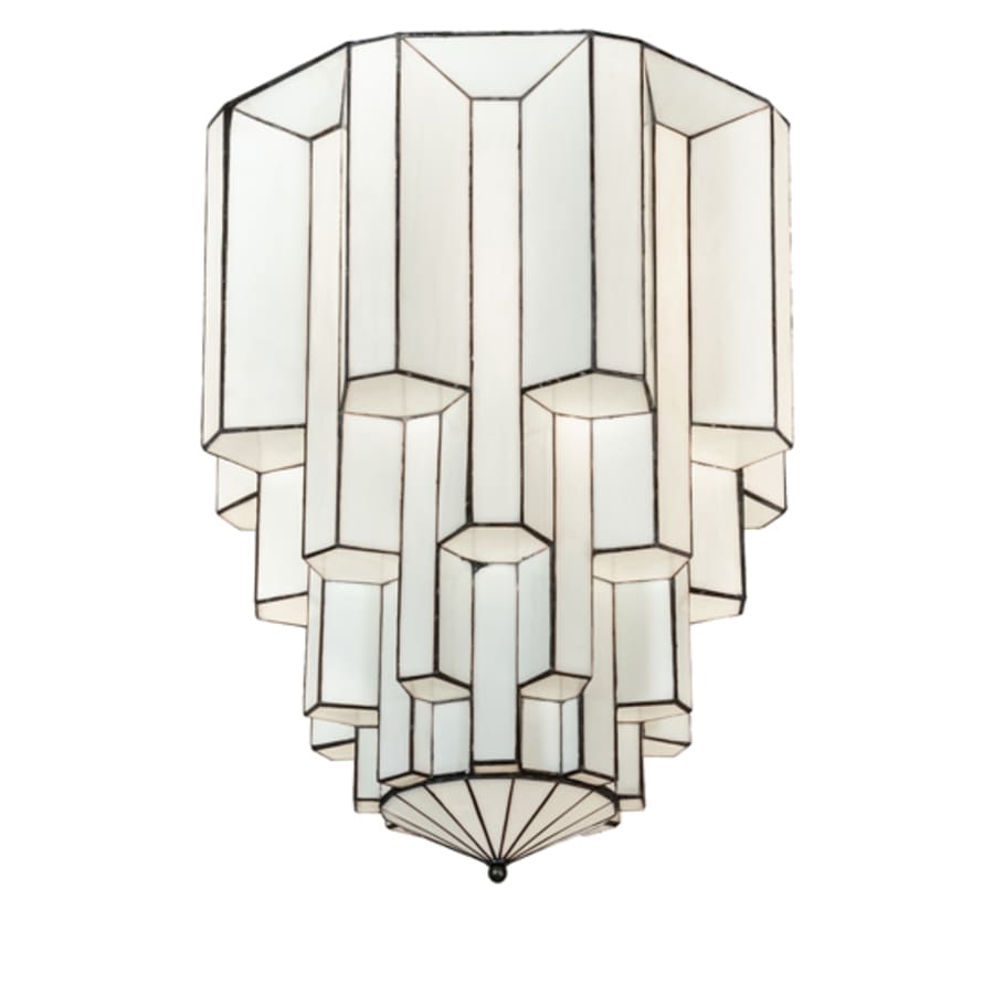 Meyda Tiffany Paramount 24" Wide Flush Mount Waterfall Ceiling Fixture - Antique Iron Gate Finish - Medium Bulb Base