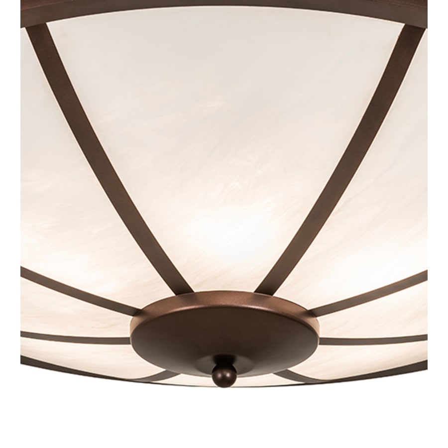 Meyda Tiffany Commerce 6 Light 36" Wide Semi-Flush Bowl Ceiling Fixture - Mahogany Bronze Finish