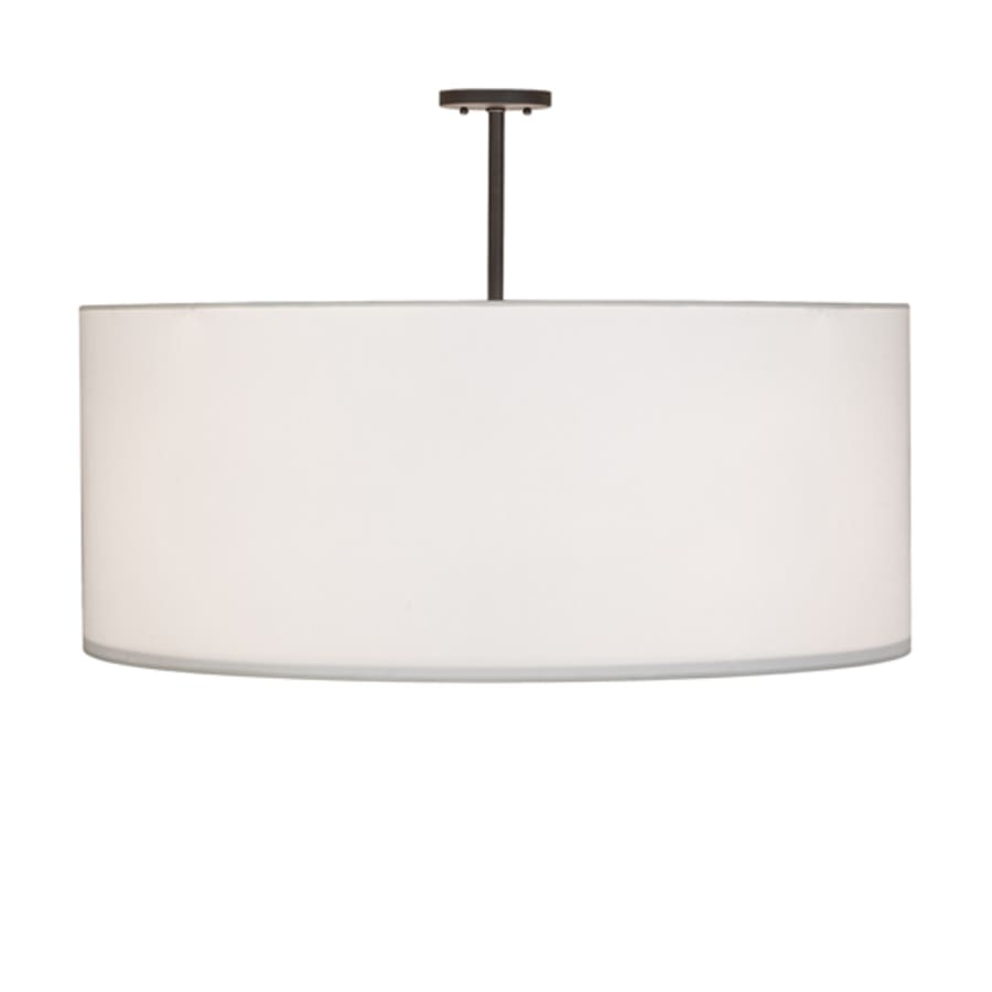 Meyda Tiffany Cilindro 3 Light 36" Wide Semi-Flush Drum Ceiling Fixture - Oil Rubbed Bronze Finish