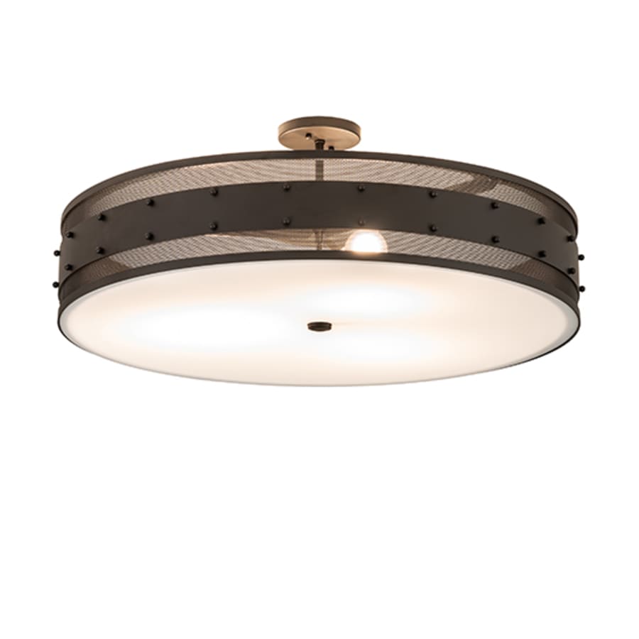 Meyda Tiffany Nolan 3 Light 30" Wide Semi-Flush Drum Ceiling Fixture