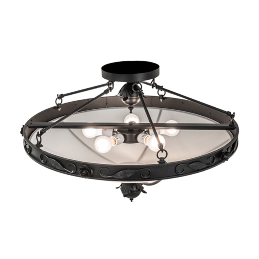 Meyda Tiffany Arabesque 5 Light 32" Wide Semi-Flush Bowl Ceiling Fixture