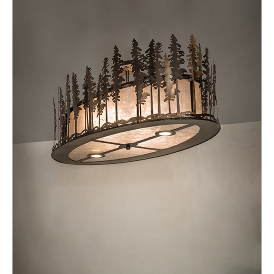 Meyda Tiffany Tall Pines 6 Light 48" Wide Semi-Flush Ceiling Fixture